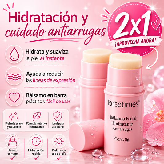 ROSETIMES® Bálsamo Facial Hidratante | OFERTA 2X1 POR TIEMPO LIMITADO